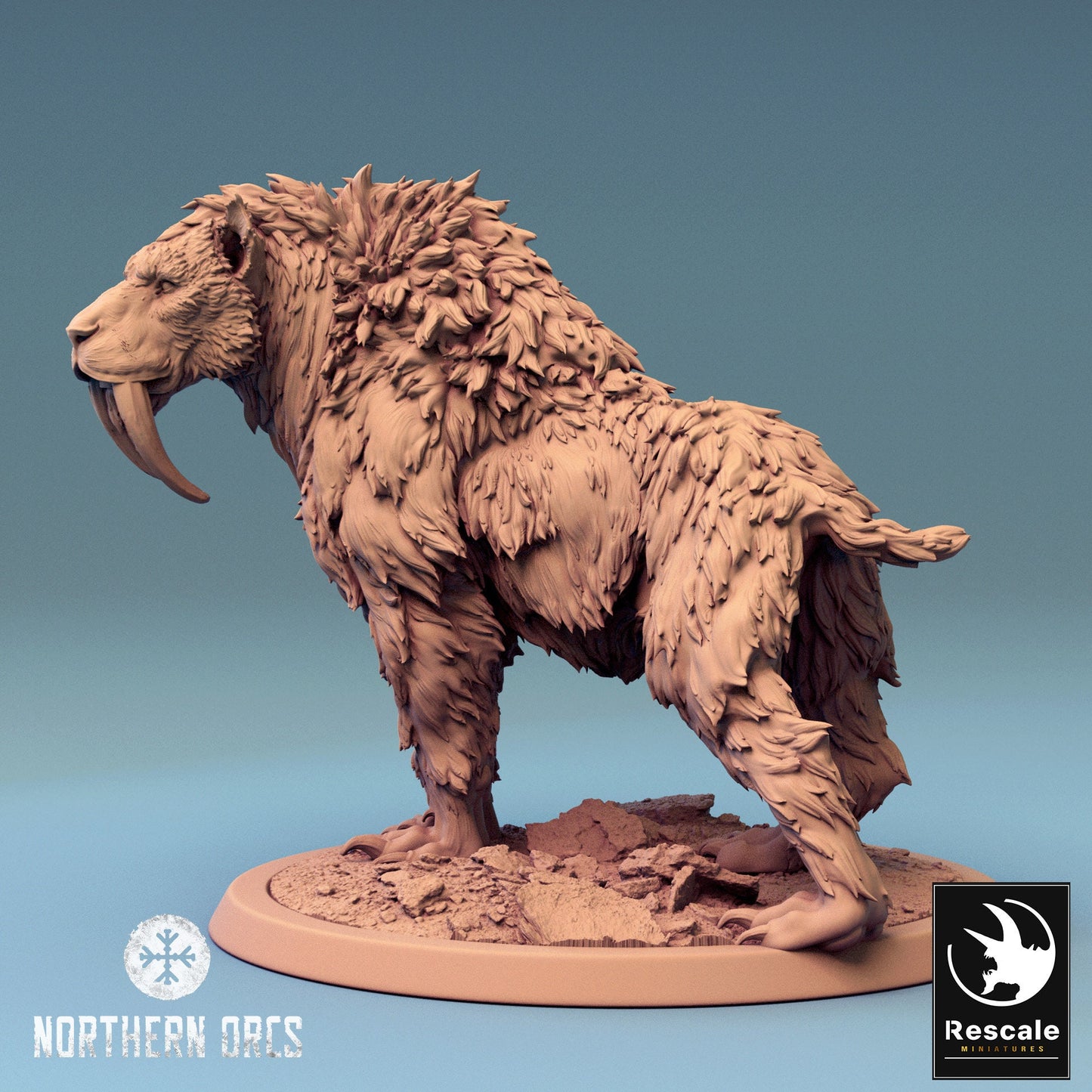Wild Sabertooth Tigers | Aussie 3D Printed Miniatures and Terrain
