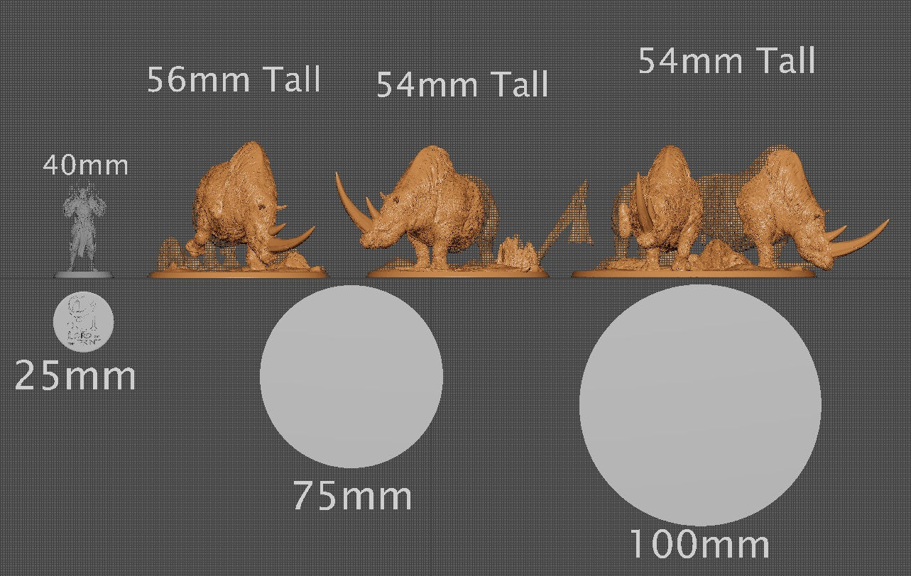 Wild Rhinos | Aussie 3D Printed Miniatures and Terrain
