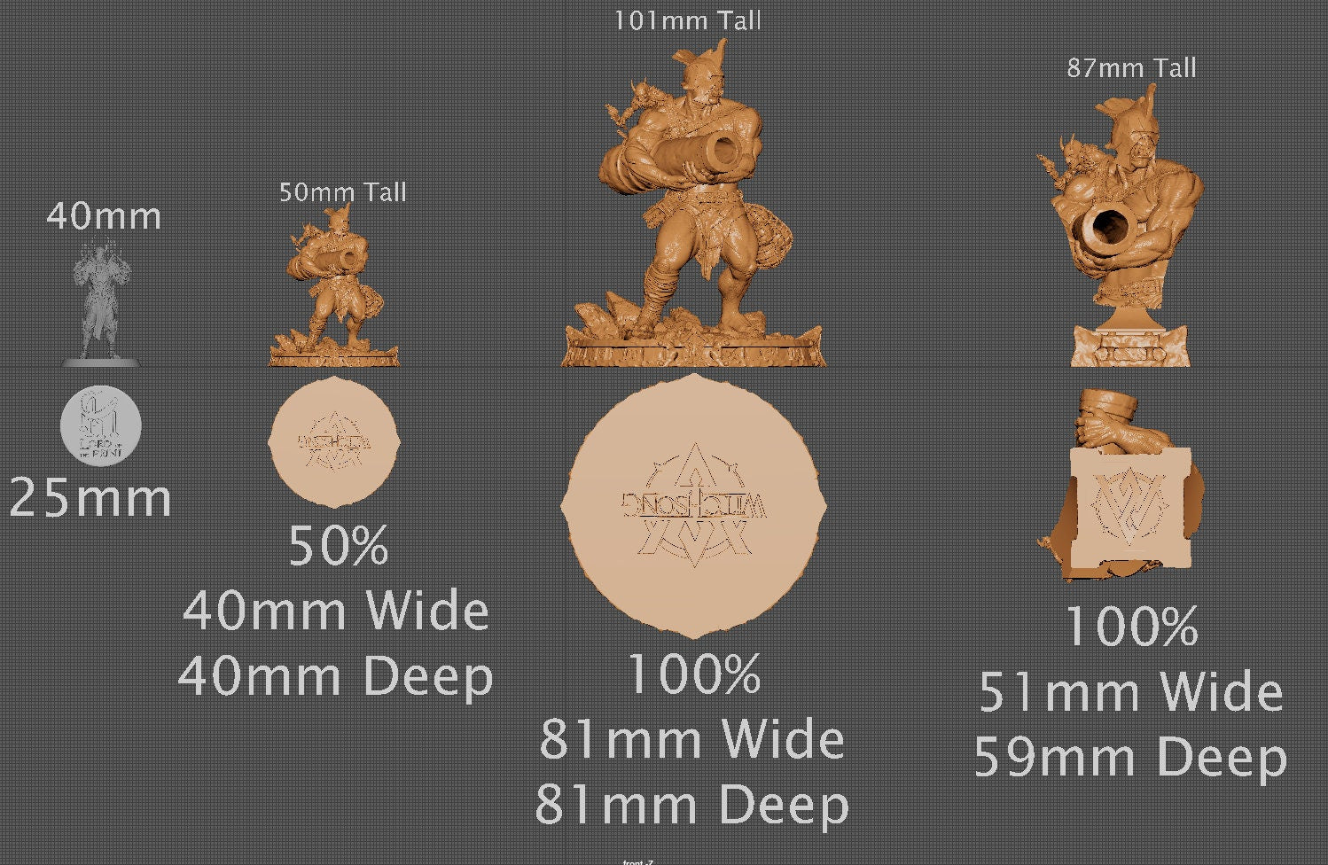 Mortar Ogre | Aussie 3D Printed Miniatures and Terrain