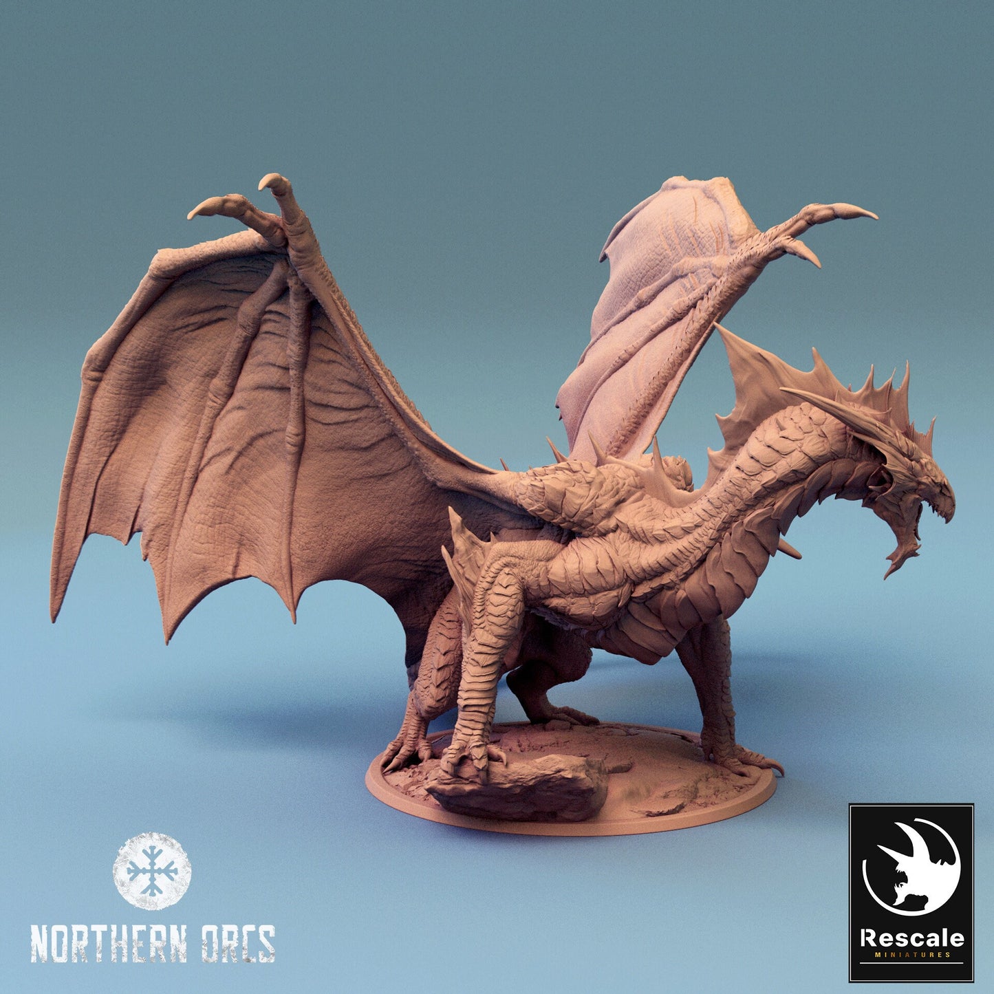 Silver Dragon, Lord War Dragon | Aussie 3D Printed Miniatures and Terrain