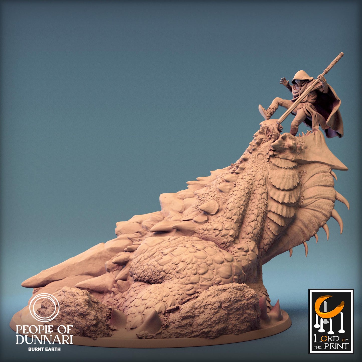 Sand Wyvern Dig, Statue | Aussie 3D Printed Miniatures and Terrain
