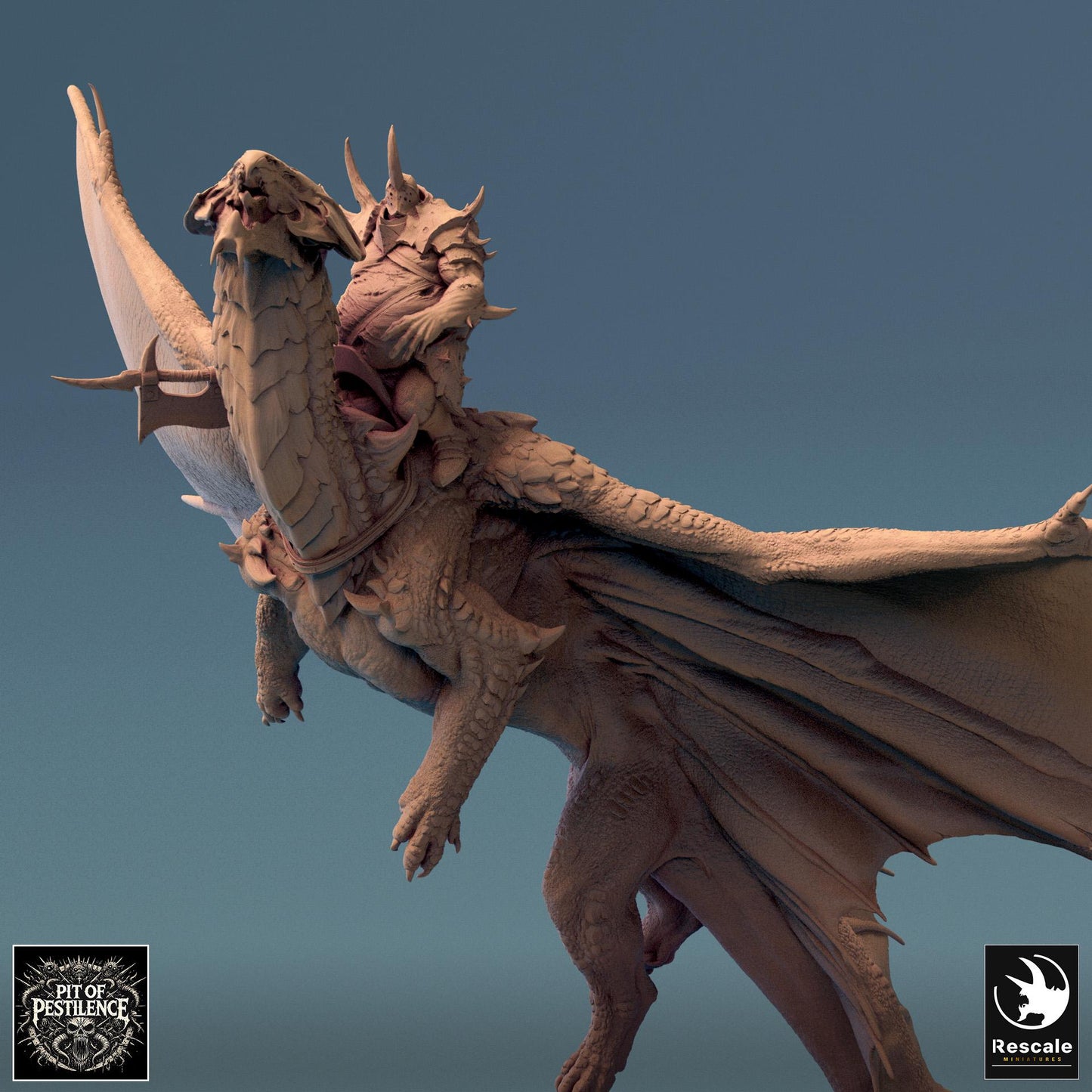 Brass Dragon, Takeoff | Aussie 3D Printed Miniatures and Terrain