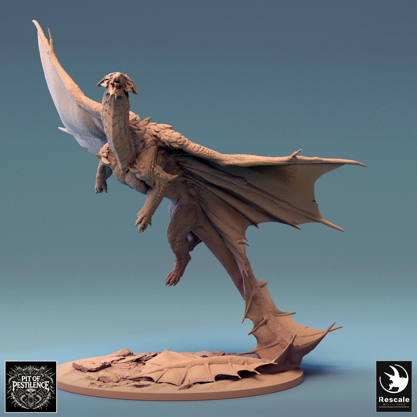 Brass Dragon, Takeoff | Aussie 3D Printed Miniatures and Terrain