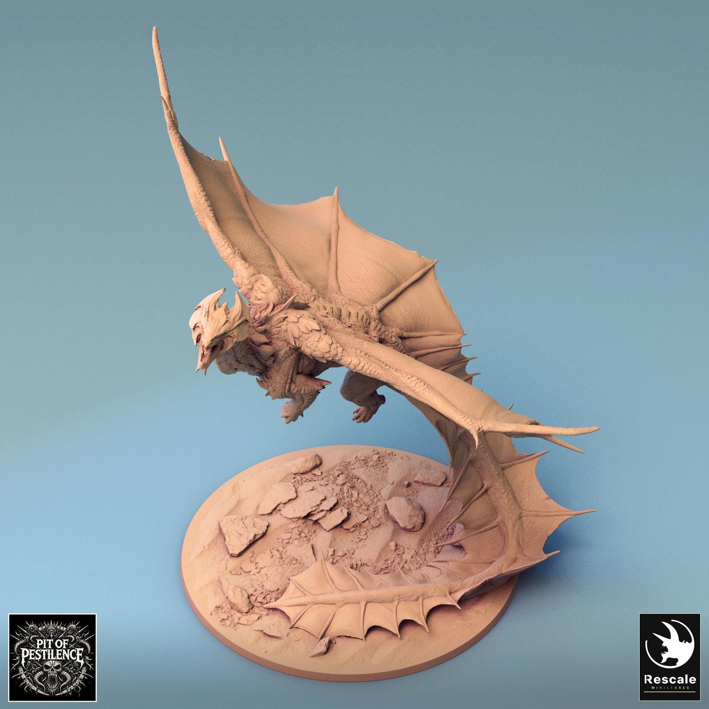 Brass Dragon, Takeoff | Aussie 3D Printed Miniatures and Terrain