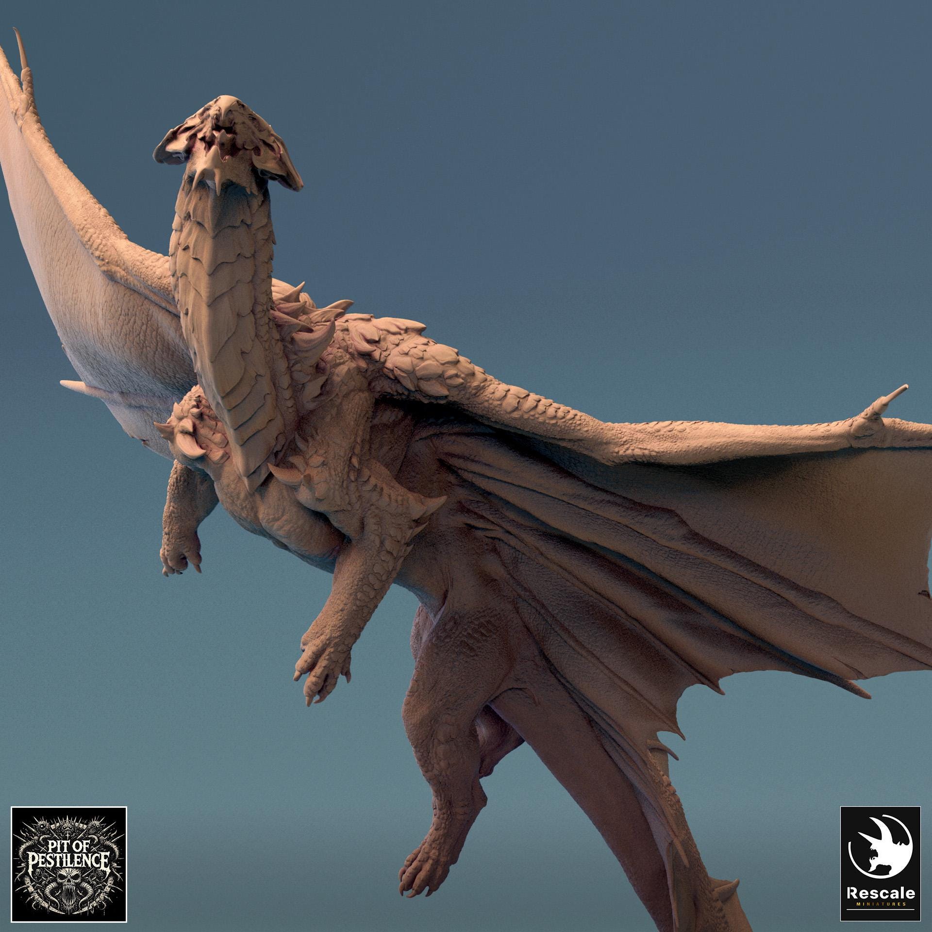 Brass Dragon, Takeoff | Aussie 3D Printed Miniatures and Terrain