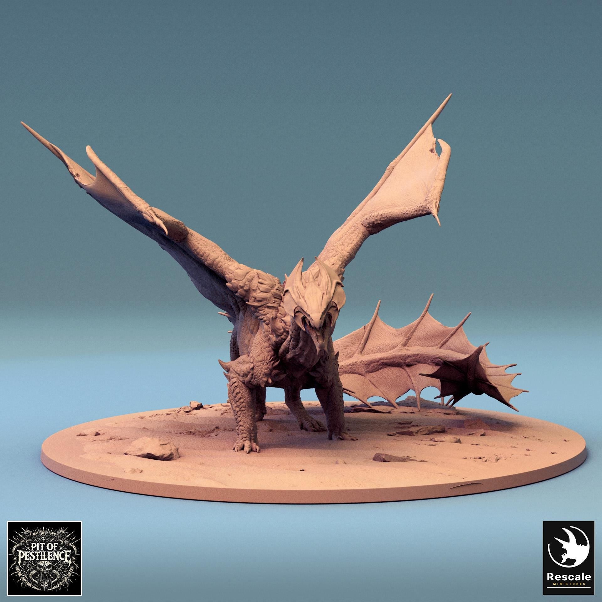 Brass Dragon, Walk | Aussie 3D Printed Miniatures and Terrain