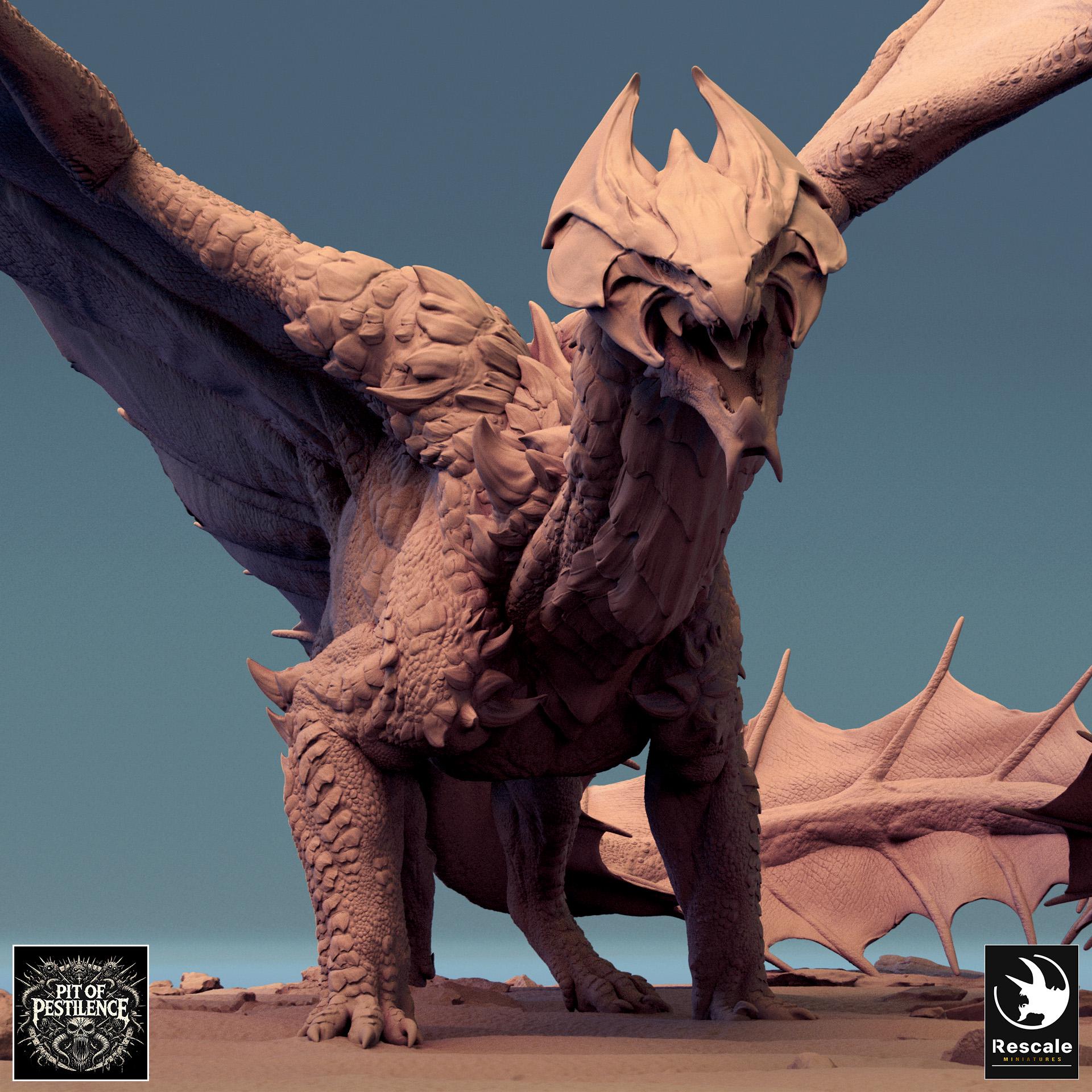 Brass Dragon, Walk | Aussie 3D Printed Miniatures and Terrain