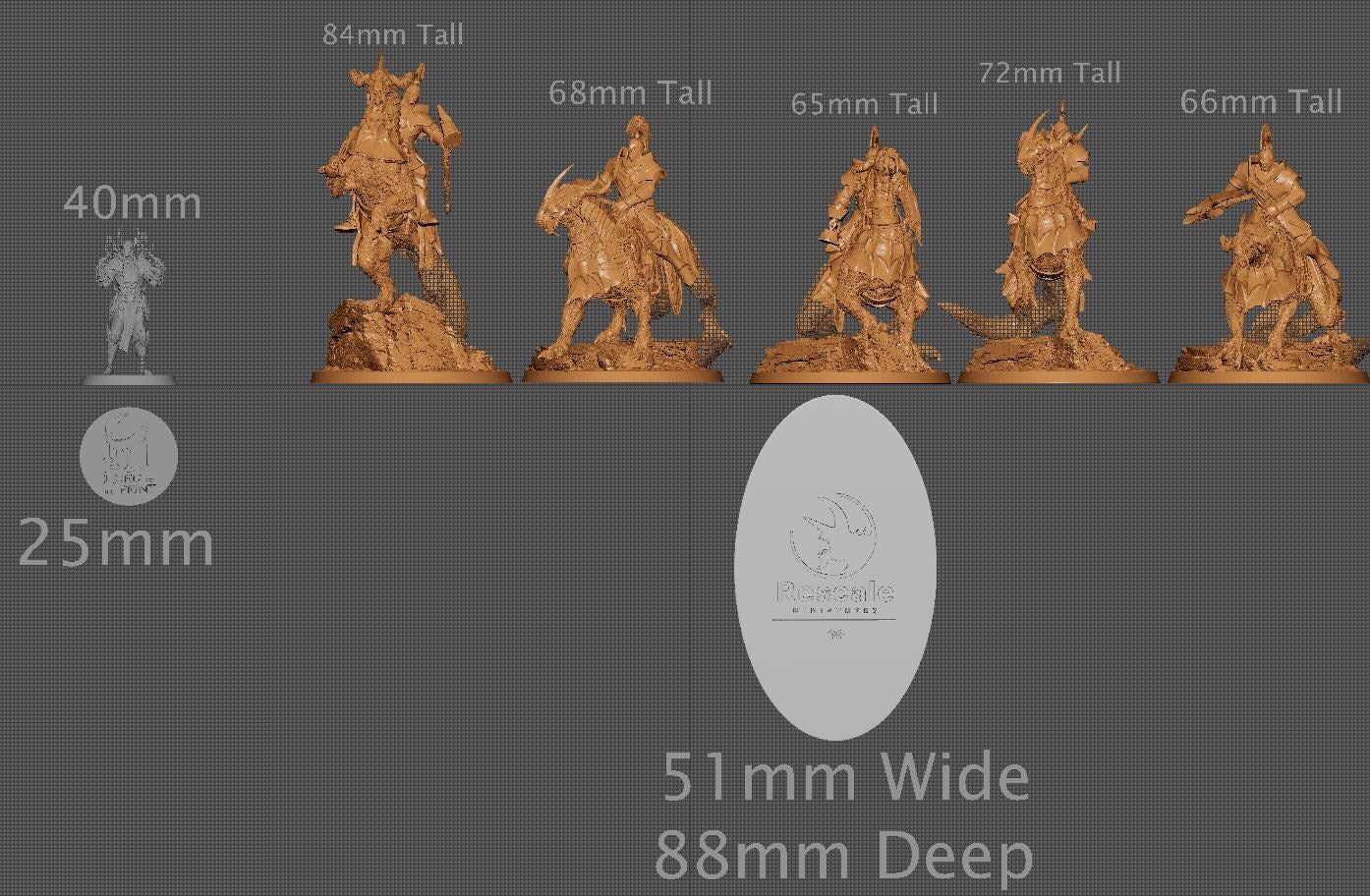 Dragoryx Riders, Pack 2 | Aussie 3D Printed Miniatures and Terrain