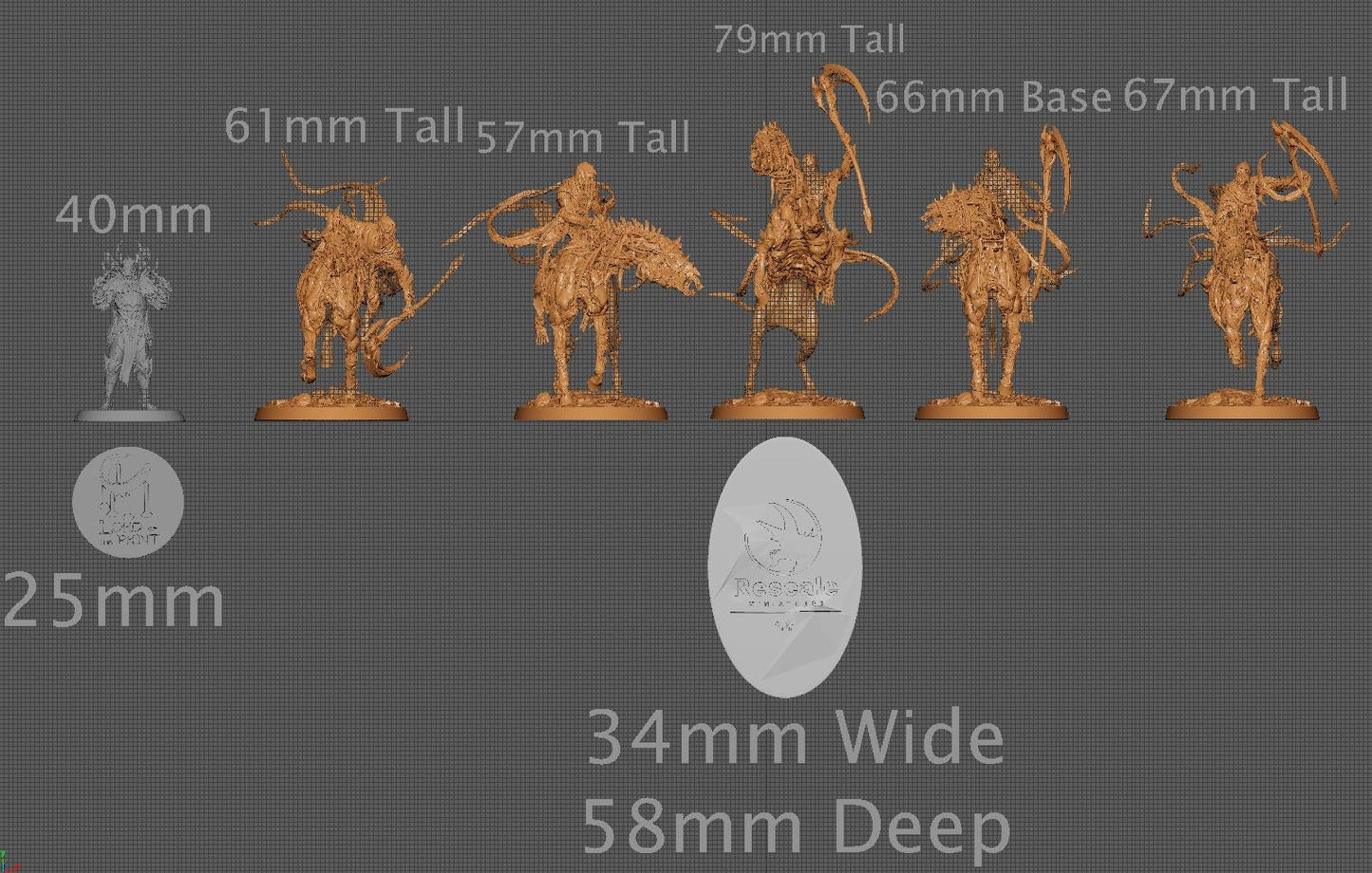 Wraithbound Cavaliers, Pack 1 | Aussie 3D Printed Miniatures and Terrain