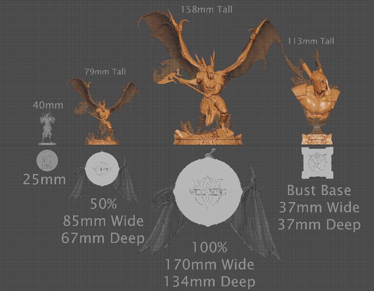 Lieutenant Bellath, Demon | Aussie 3D Printed Miniatures and Terrain