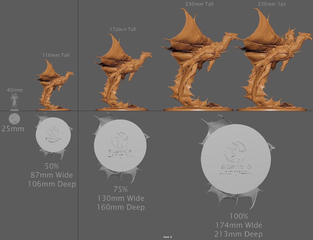 Brass Dragon, Takeoff | Aussie 3D Printed Miniatures and Terrain
