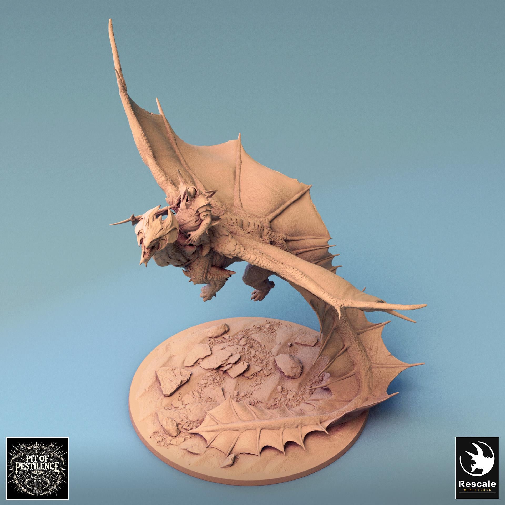 Brass Dragon, Takeoff | Aussie 3D Printed Miniatures and Terrain