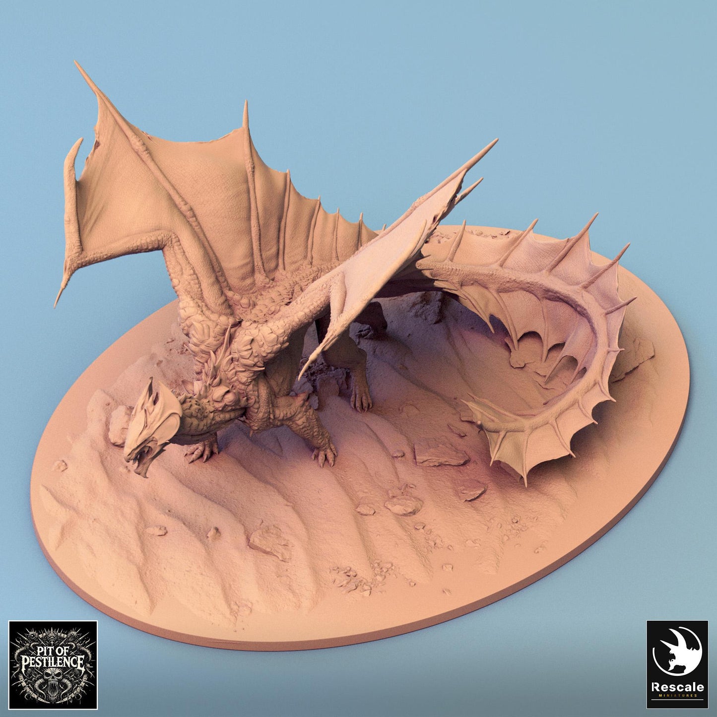 Brass Dragon, Walk | Aussie 3D Printed Miniatures and Terrain