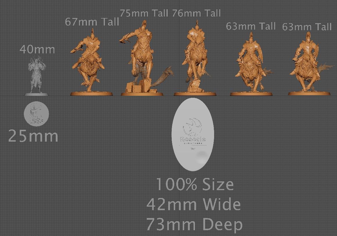 Gryph Riders, Pack 2 | Aussie 3D Printed Miniatures and Terrain
