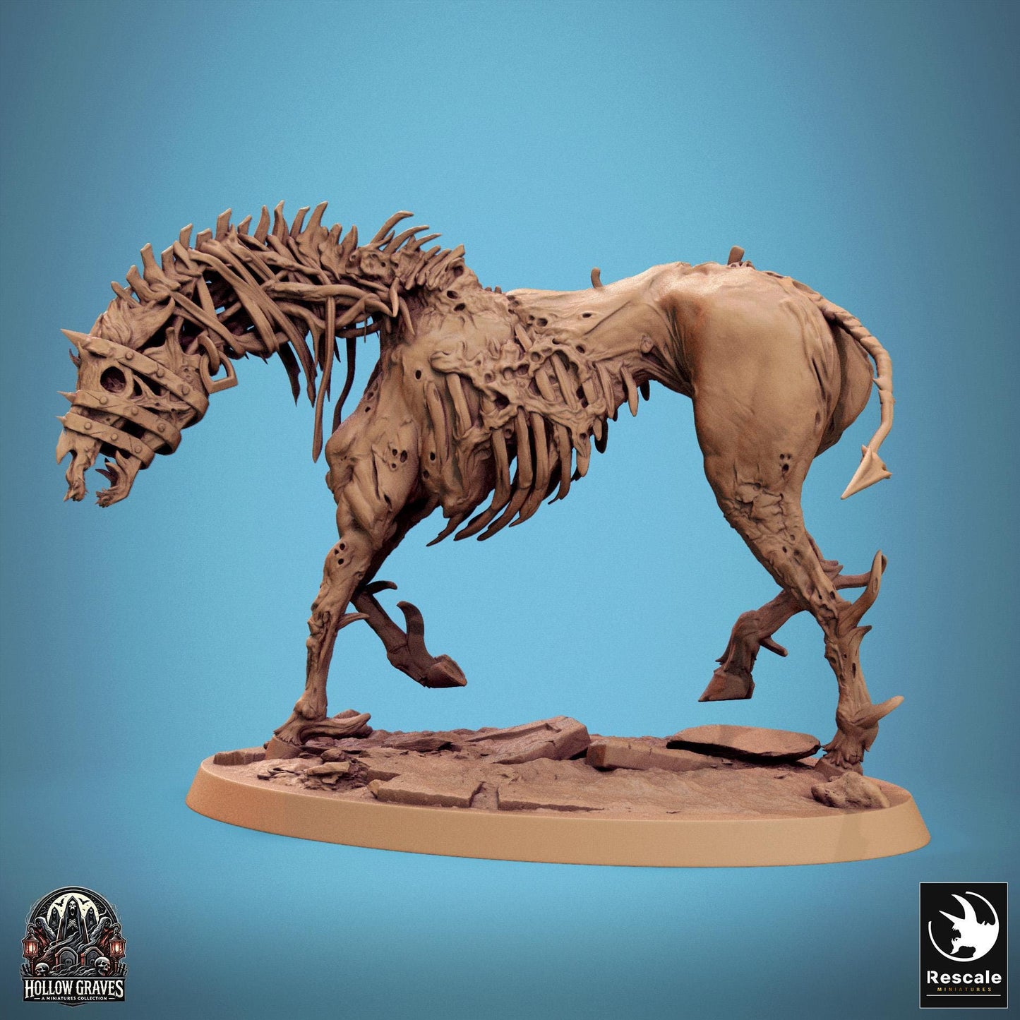 Wild Undead Horses, Pack 1 | Aussie 3D Printed Miniatures and Terrain