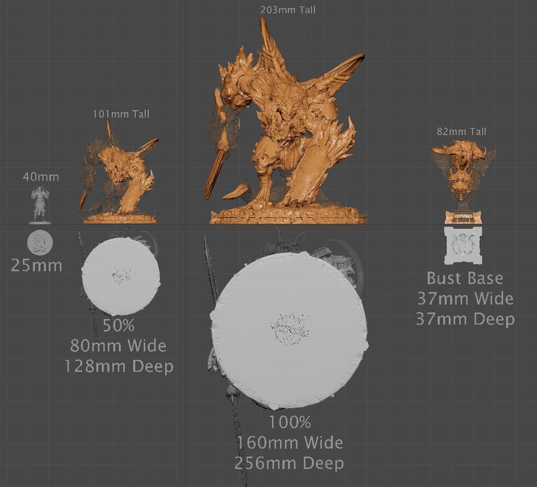 Ghel'kerot, Demon | Aussie 3D Printed Miniatures and Terrain