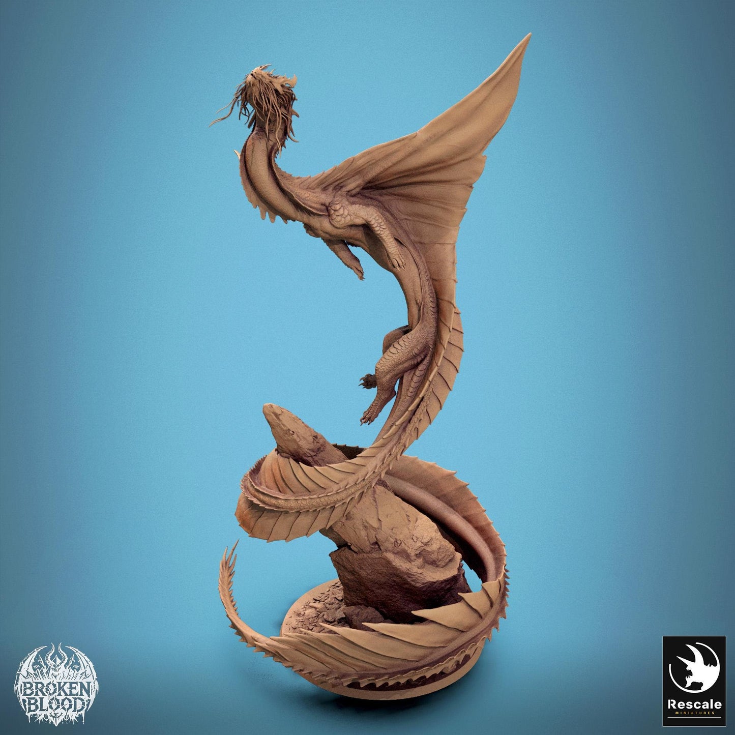 Legendary Gold Dragon, Statue | Aussie 3D Printed Miniatures and Terrain