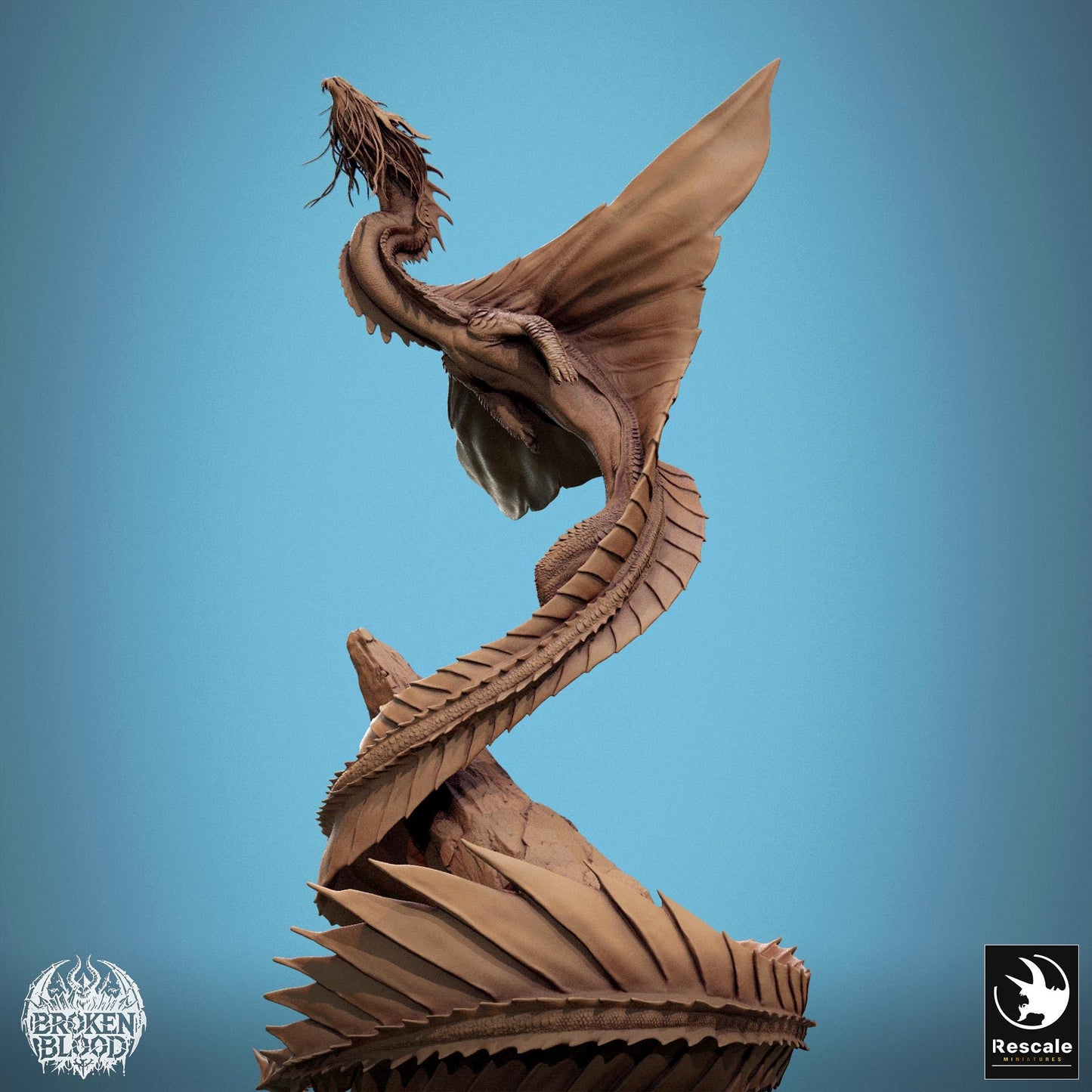Legendary Gold Dragon, Statue | Aussie 3D Printed Miniatures and Terrain