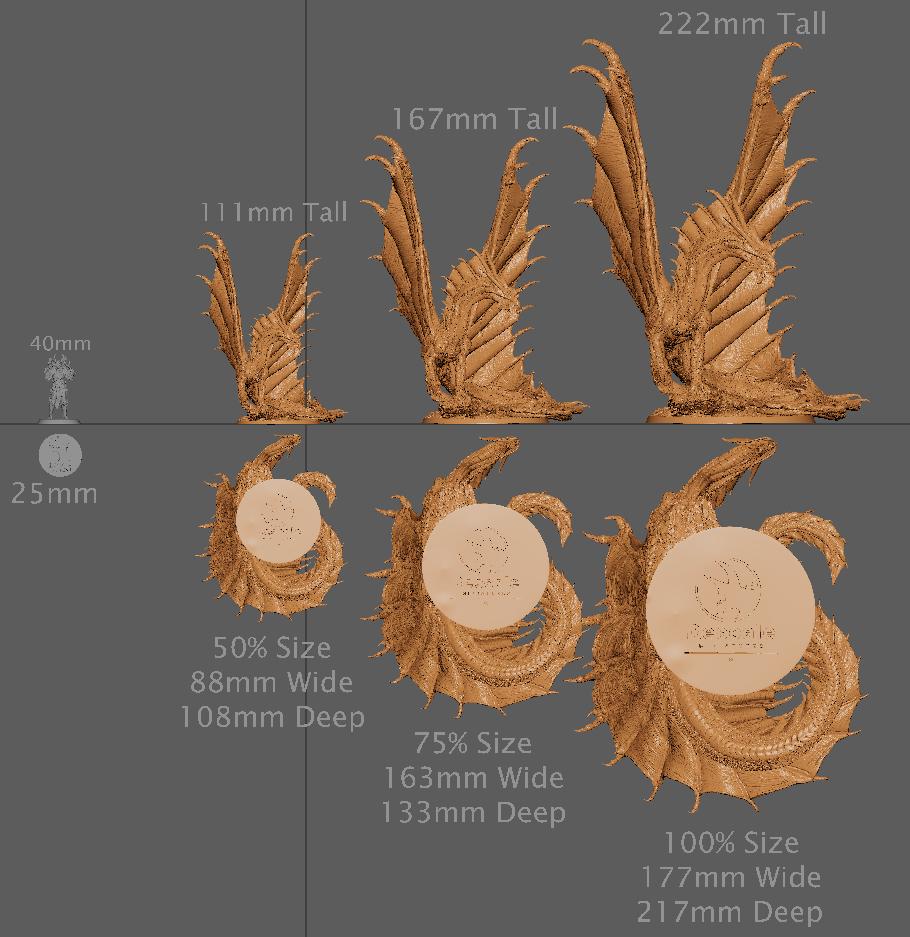 Legendary Gold Dragon, Walk | Aussie 3D Printed Miniatures and Terrain