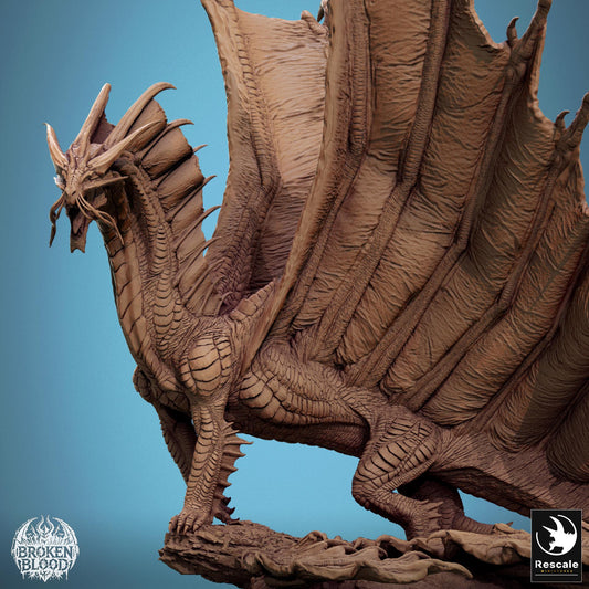 Legendary Gold Dragon, Walk | Aussie 3D Printed Miniatures and Terrain