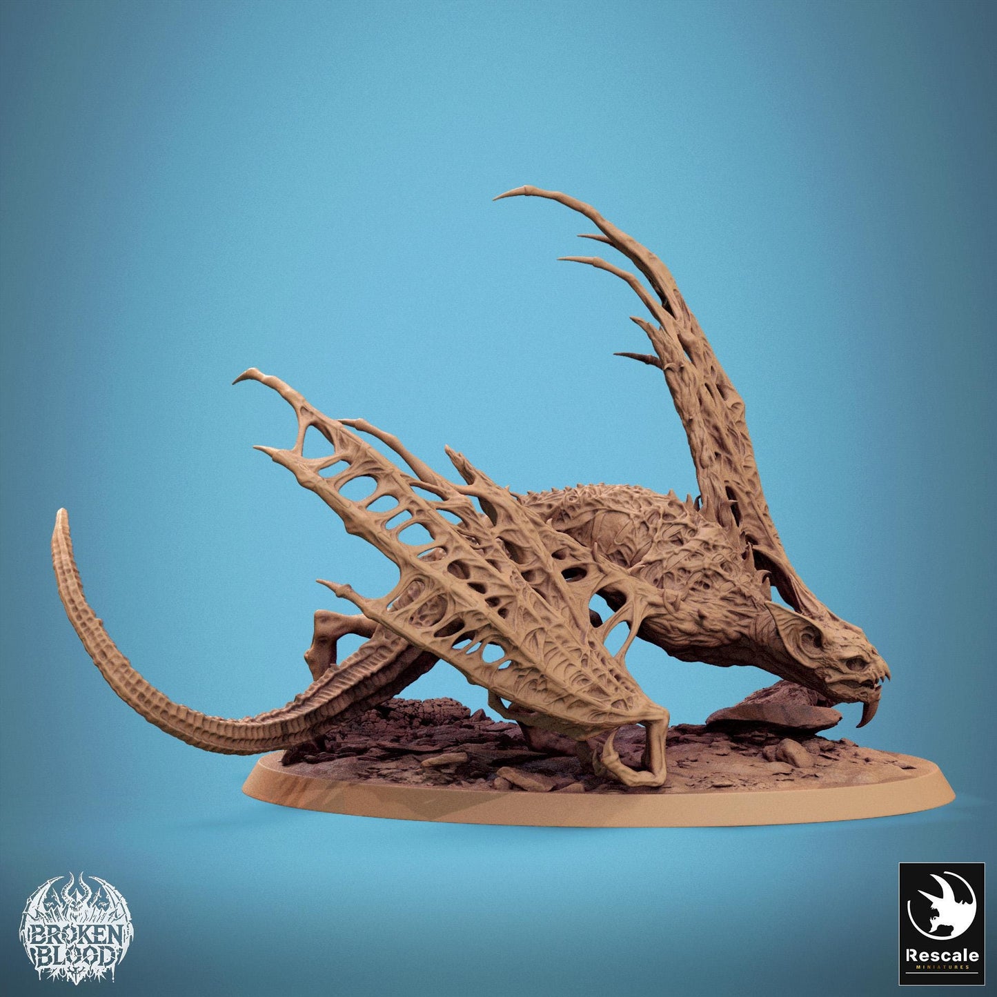 Wild Great Vampire Bat, Apex Dragon | Aussie 3D Printed Miniatures and Terrain