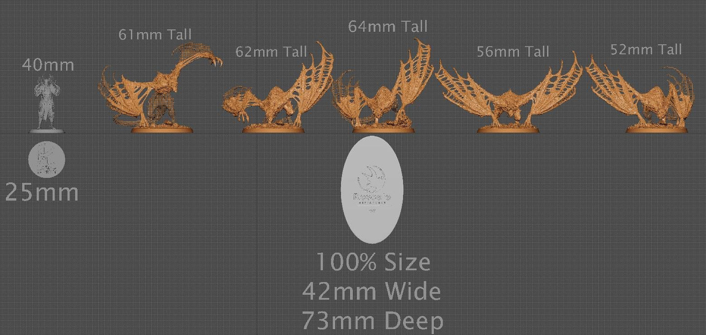 Wild Great Vampire Bat, Apex Dragon | Aussie 3D Printed Miniatures and Terrain