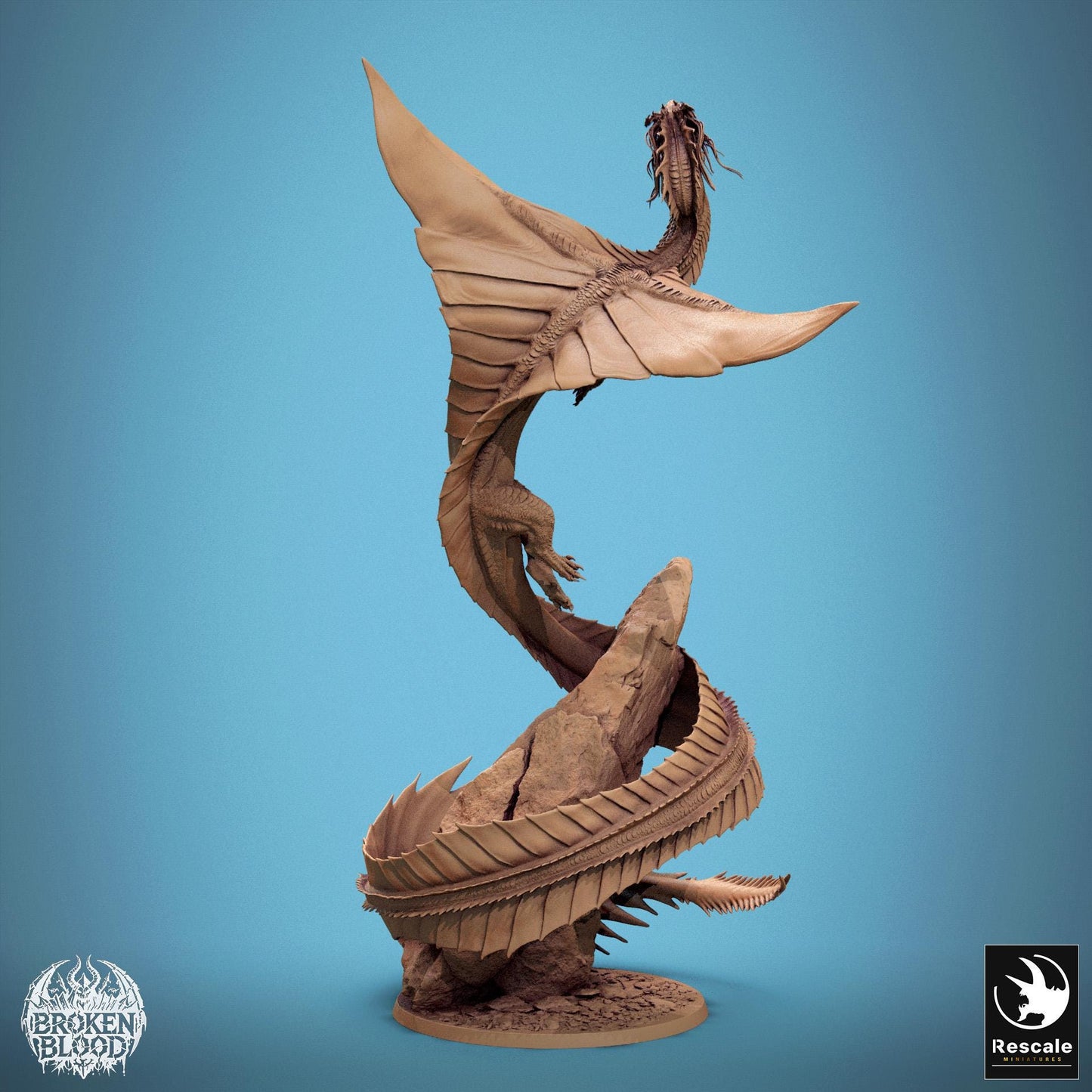 Legendary Gold Dragon, Statue | Aussie 3D Printed Miniatures and Terrain