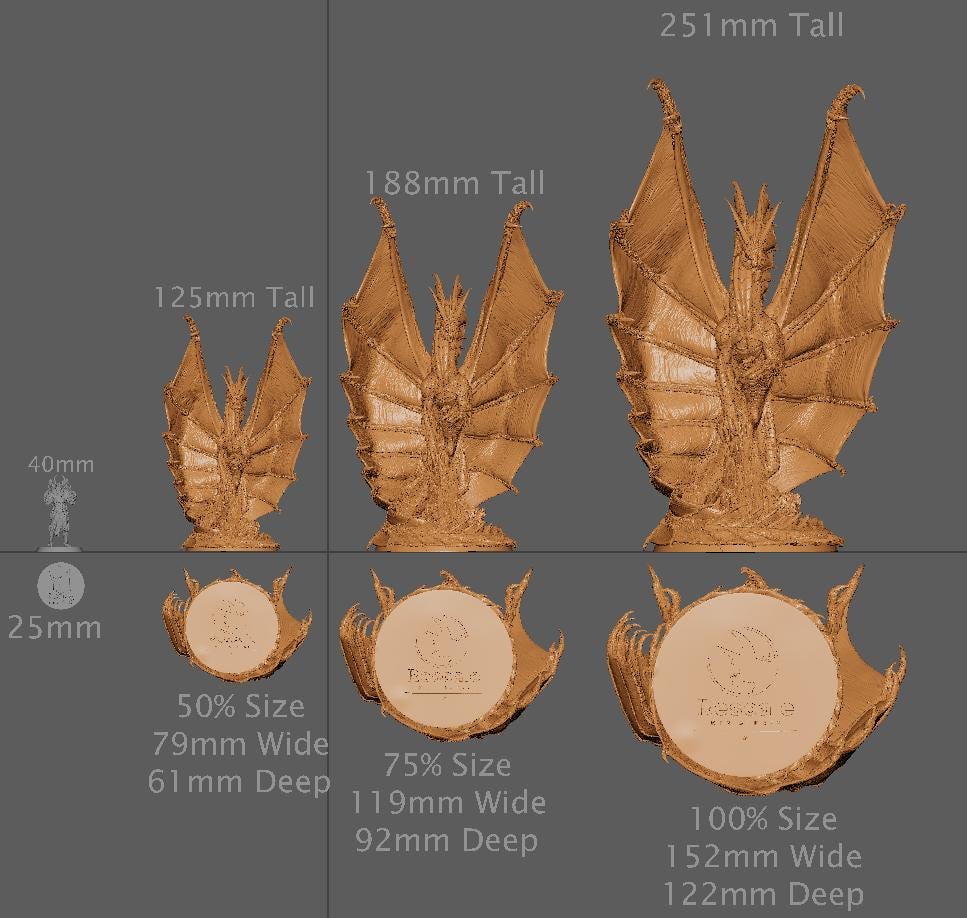 Legendary Gold Dragon, Talking | Aussie 3D Printed Miniatures and Terrain