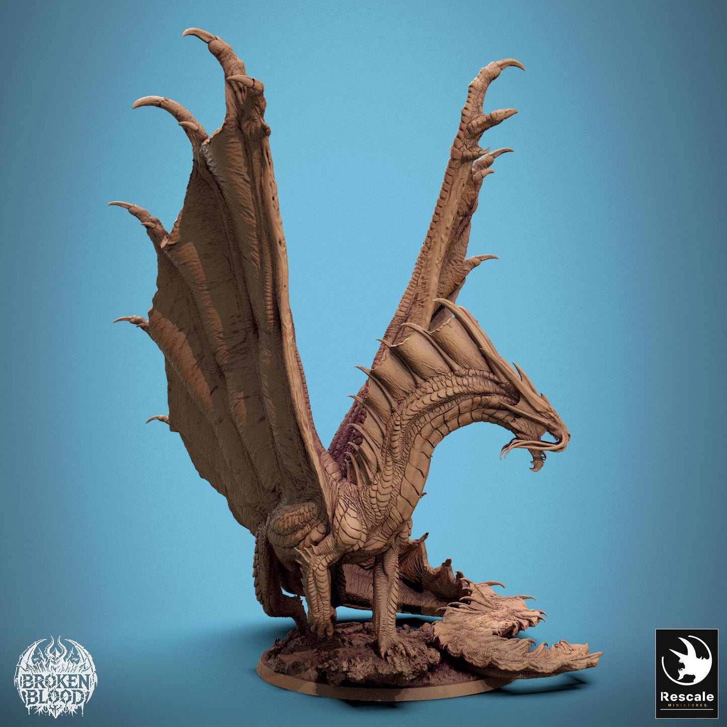 Legendary Gold Dragon, Walk | Aussie 3D Printed Miniatures and Terrain