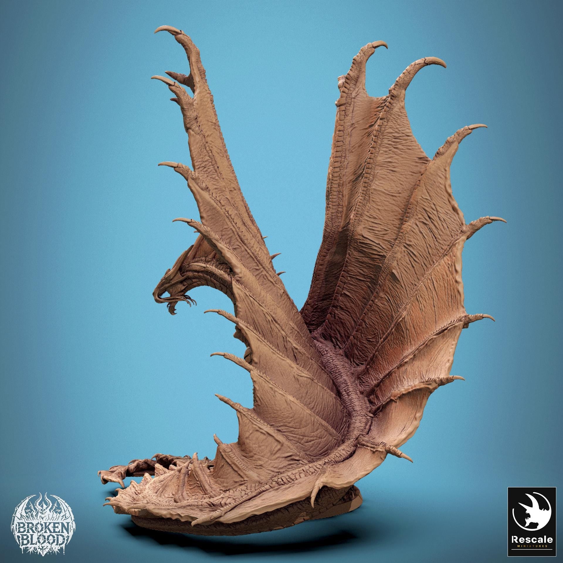 Legendary Gold Dragon, Walk | Aussie 3D Printed Miniatures and Terrain