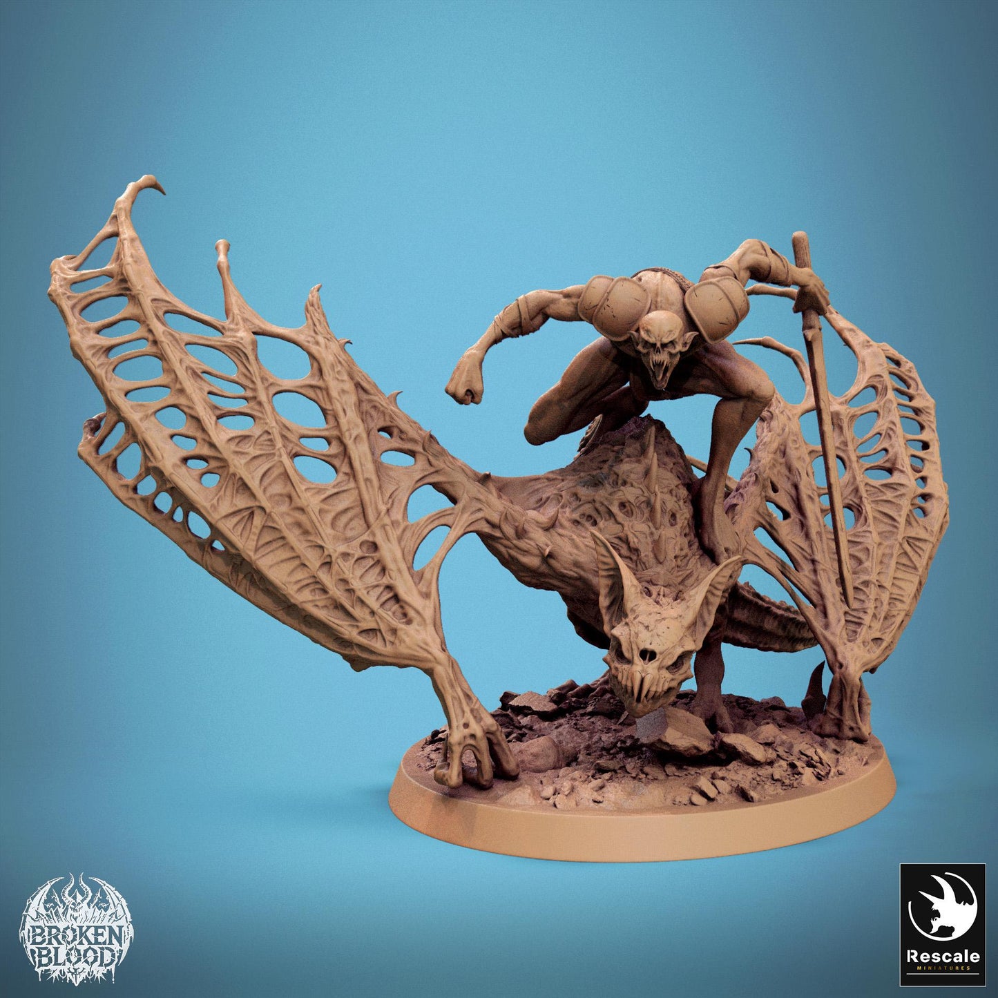 Great Vampire Bat Riders, Apex Dragon | Aussie 3D Printed Miniatures and Terrain