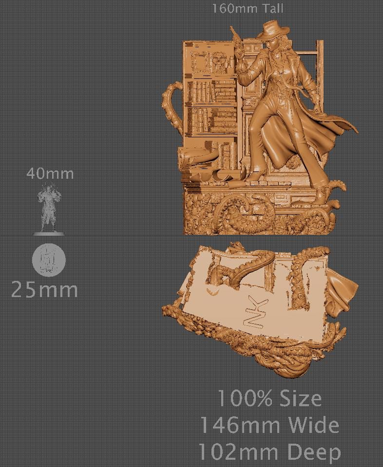 Laura the Deep Detective, Statue | Aussie 3D Printed Miniatures and Terrain