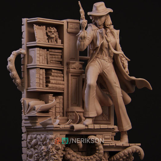 Laura the Deep Detective, Statue | Aussie 3D Printed Miniatures and Terrain