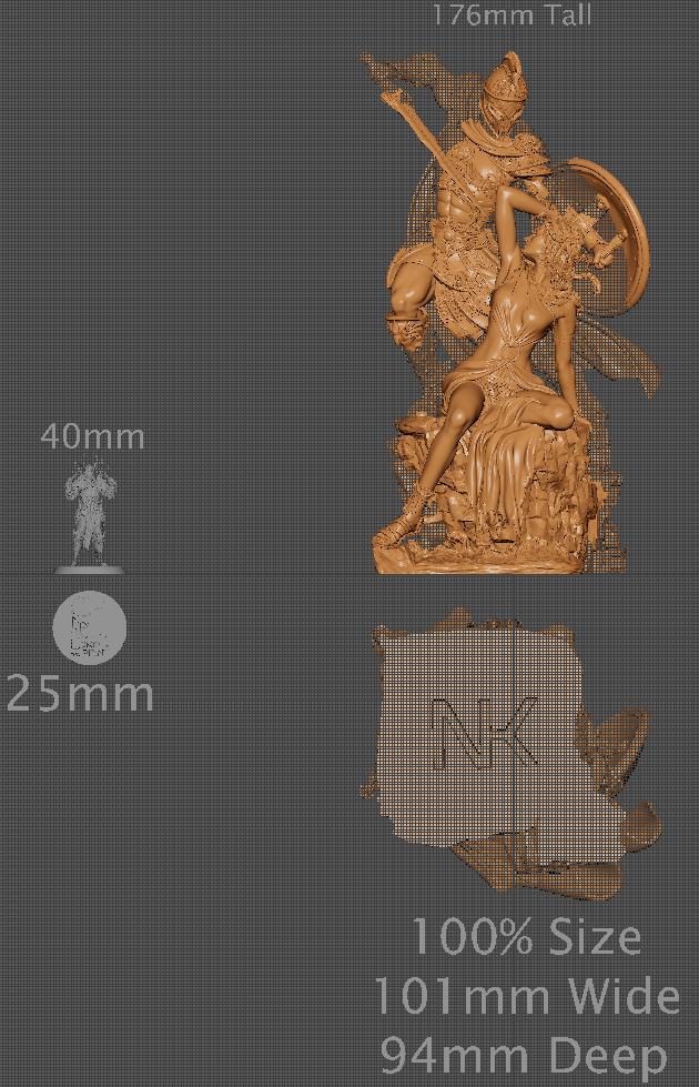 Perseus and Medusa, Statue | Aussie 3D Printed Miniatures and Terrain