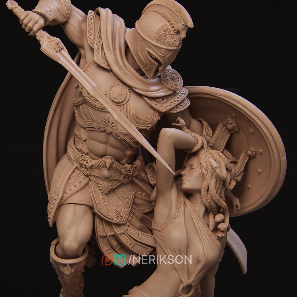 Perseus and Medusa, Statue | Aussie 3D Printed Miniatures and Terrain