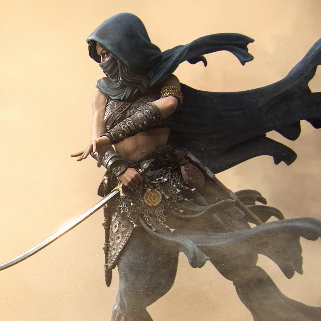 Warrior of the Sands, Standalone | Aussie 3D Printed Miniatures and Terrain