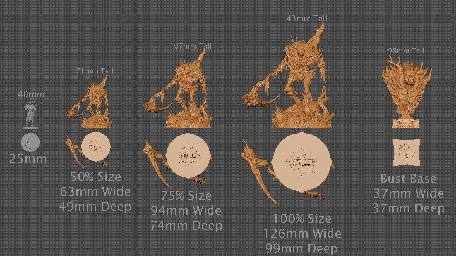 Avatar of Winter, Bust Option | Aussie 3D Printed Miniatures and Terrain