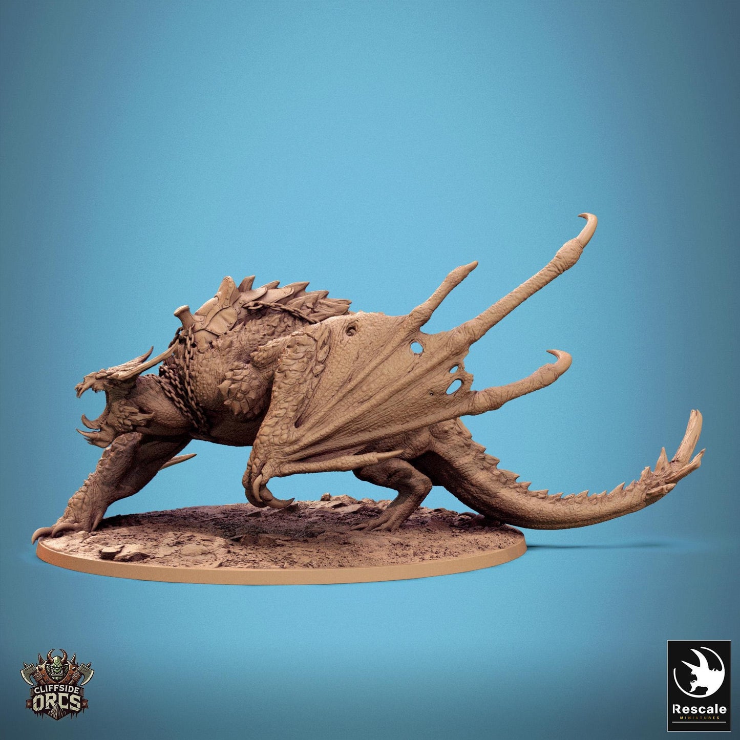 Rider of the Brutal Wyvern, Pose 2 | Aussie 3D Printed Miniatures and Terrain