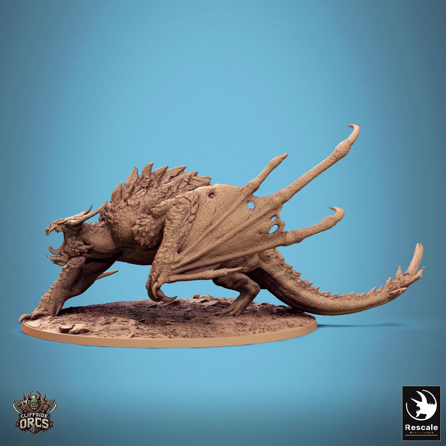 Rider of the Brutal Wyvern, Pose 2 | Aussie 3D Printed Miniatures and Terrain