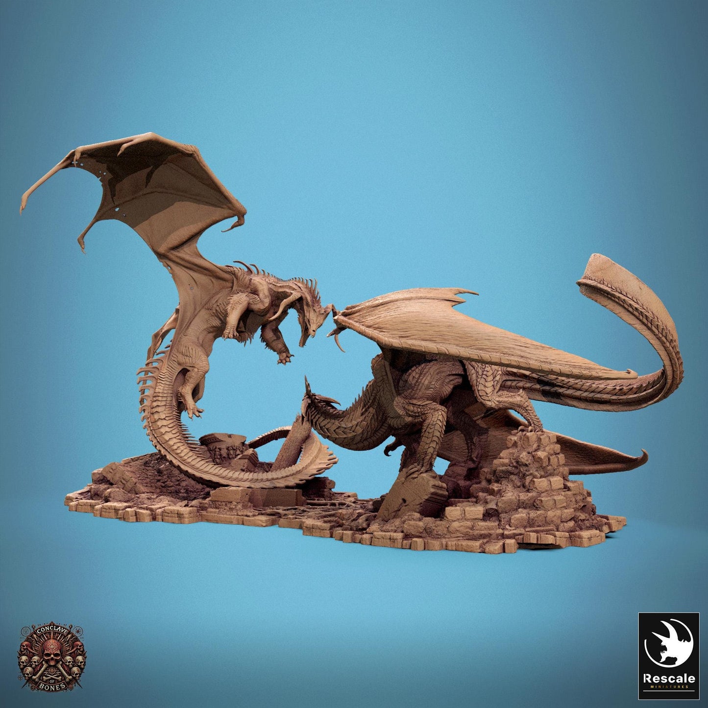 Black Dragon vs Silver Dragon | Aussie 3D Printed Miniatures and Terrain