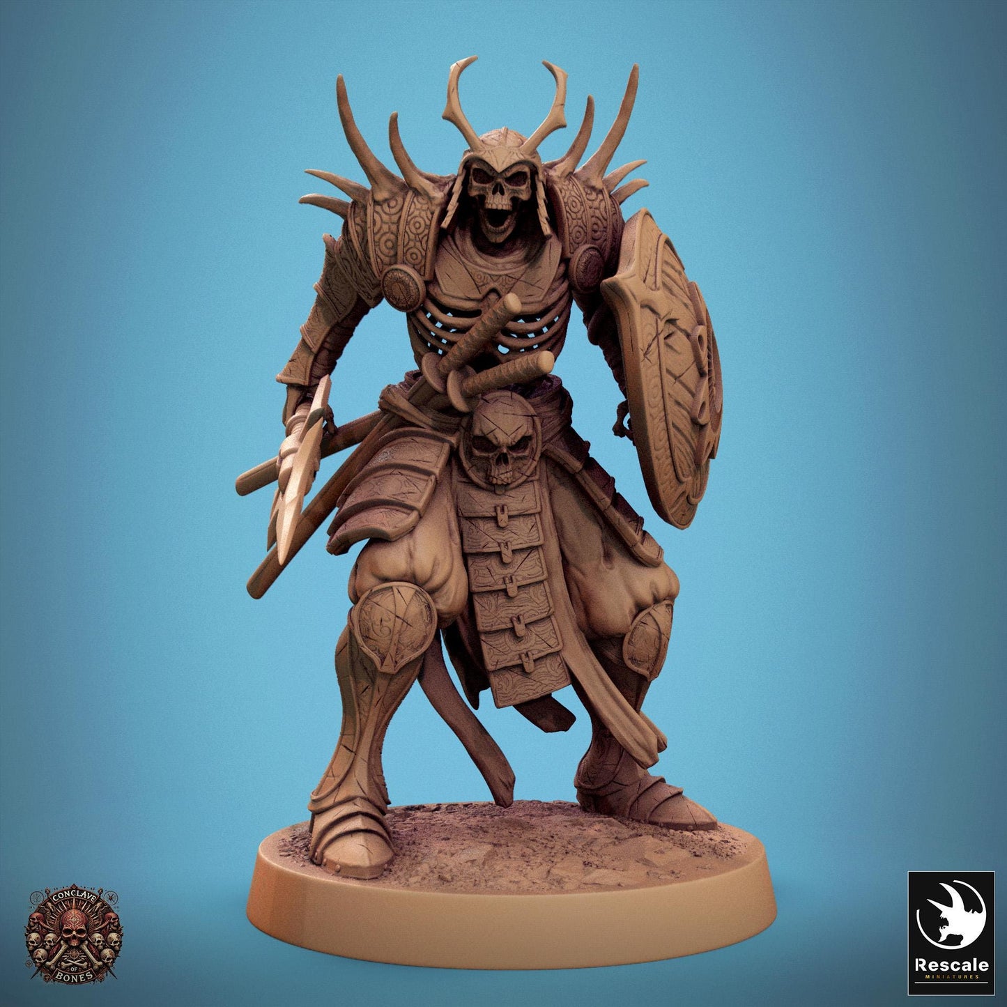 Oriental Skeletons, Pack 2 | Aussie 3D Printed Miniatures and Terrain
