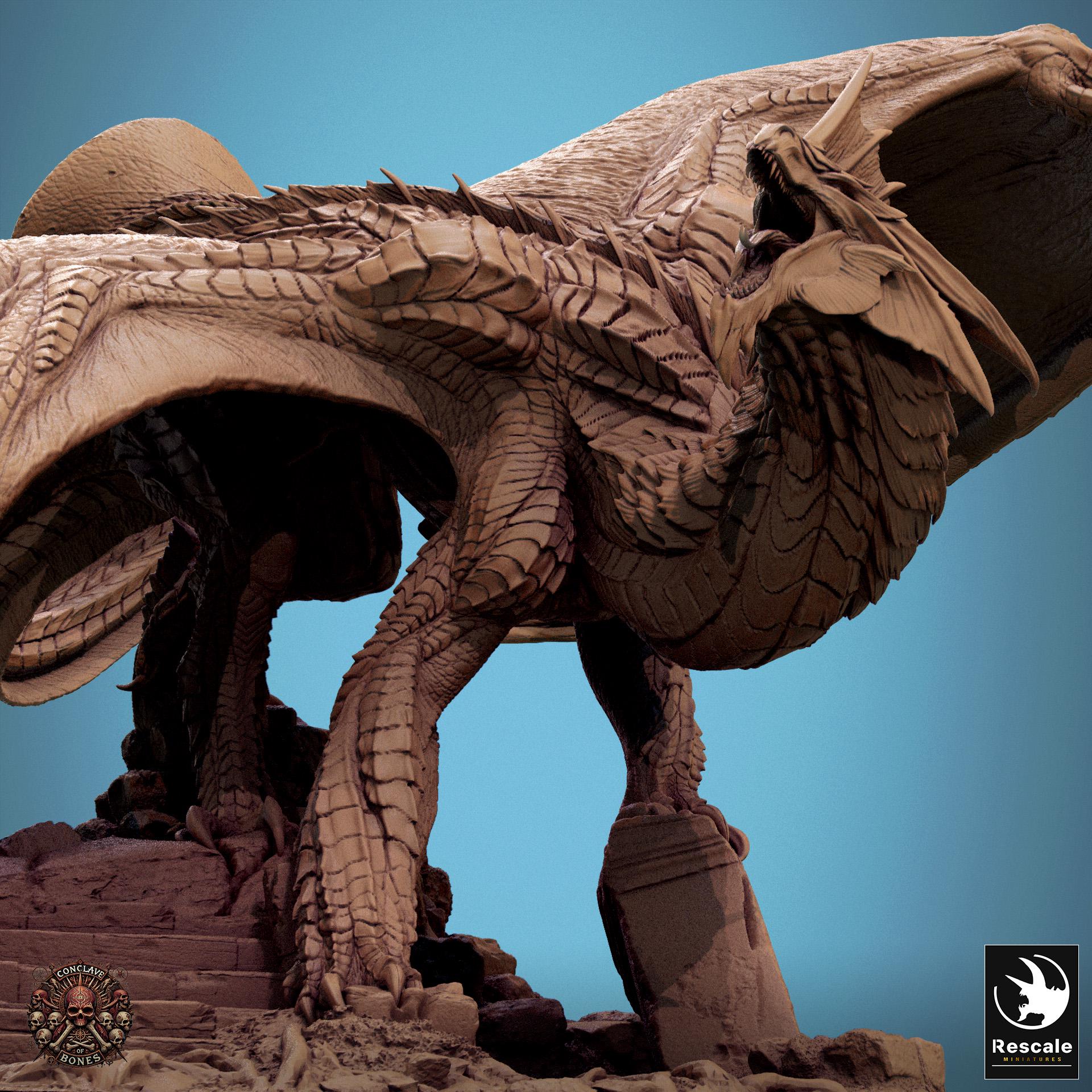 Silver Dragon, Multiple Pose Options | Aussie 3D Printed Miniatures and Terrain