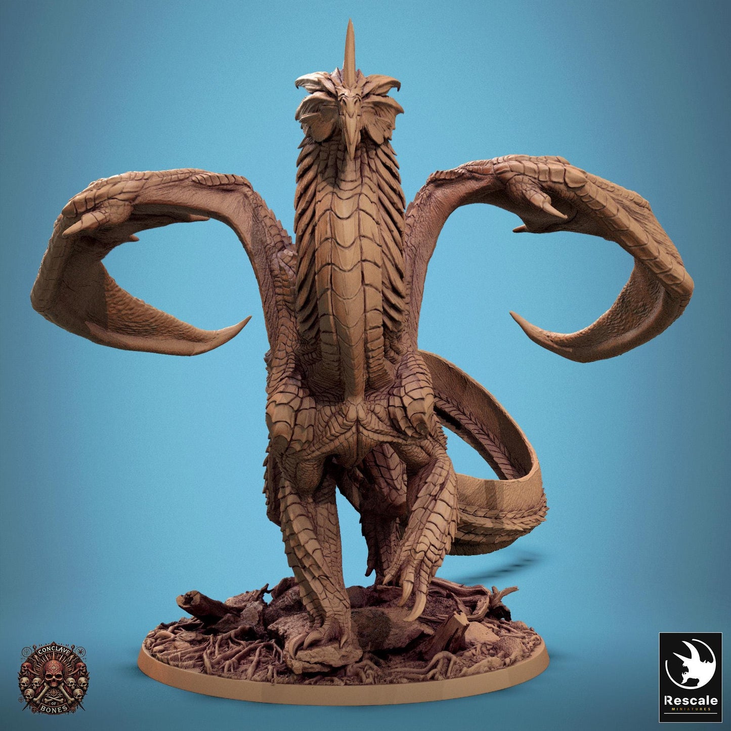 Silver Dragon, Multiple Pose Options | Aussie 3D Printed Miniatures and Terrain