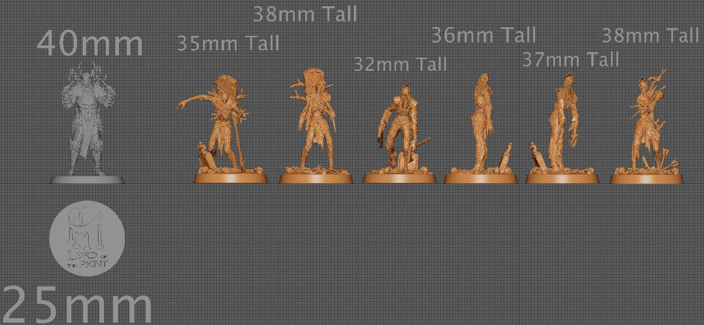 Zombies, Pack 1 | Aussie 3D Printed Miniatures and Terrain