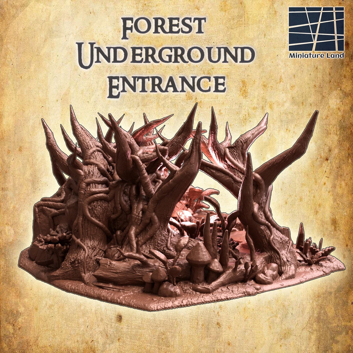 Forest Underground Entrance | Aussie 3D Printed Miniatures and Terrain