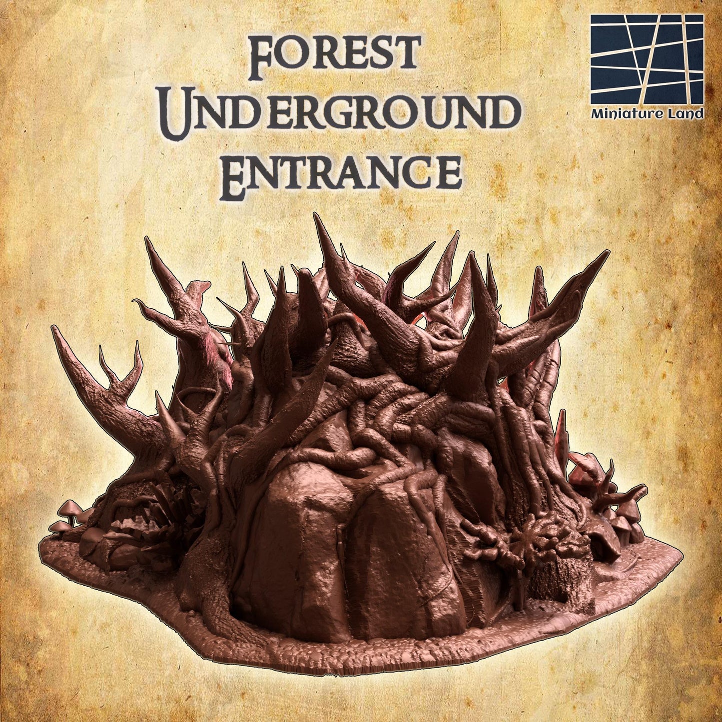 Forest Underground Entrance | Aussie 3D Printed Miniatures and Terrain
