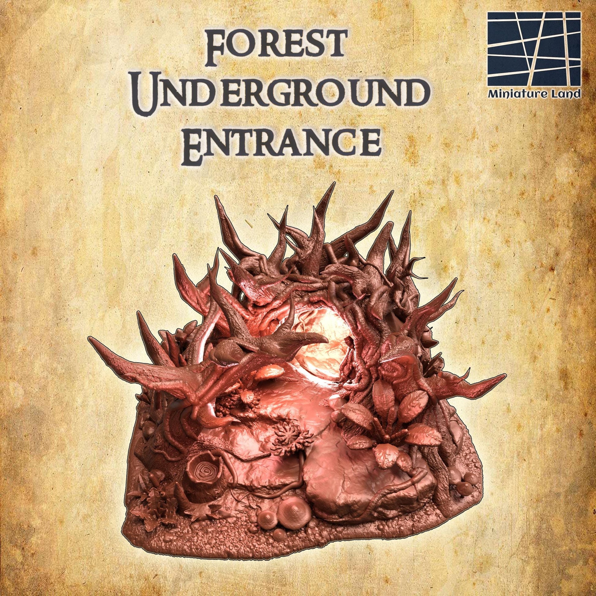 Forest Underground Entrance | Aussie 3D Printed Miniatures and Terrain
