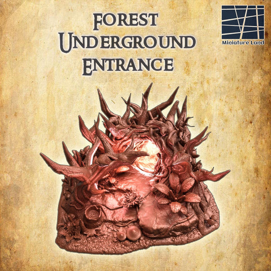 Forest Underground Entrance | Aussie 3D Printed Miniatures and Terrain