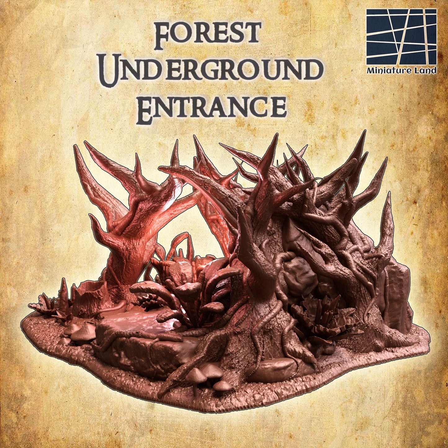Forest Underground Entrance | Aussie 3D Printed Miniatures and Terrain