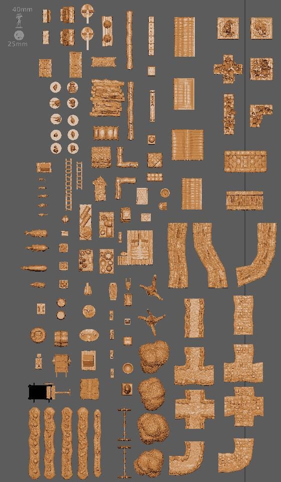 Town Environment Pack | Aussie 3D Printed Miniatures and Terrain
